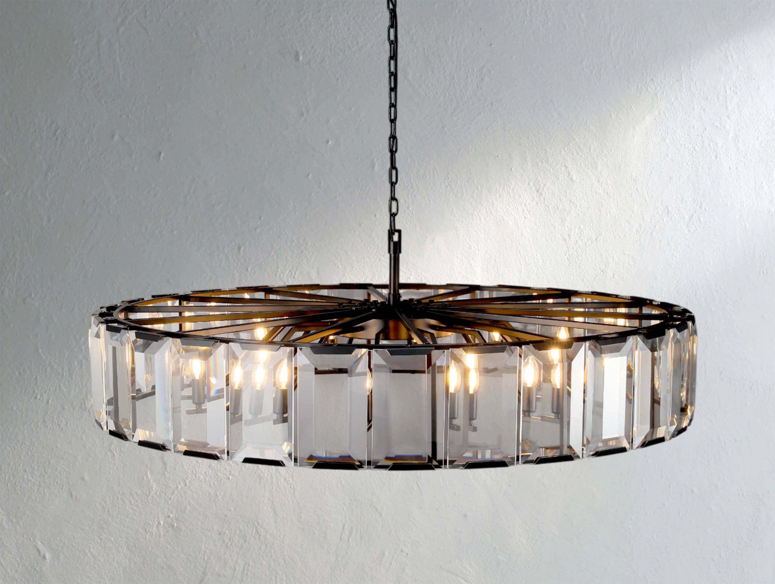 Valonne Crystal Round Chandelier ZELNO LIGHTING