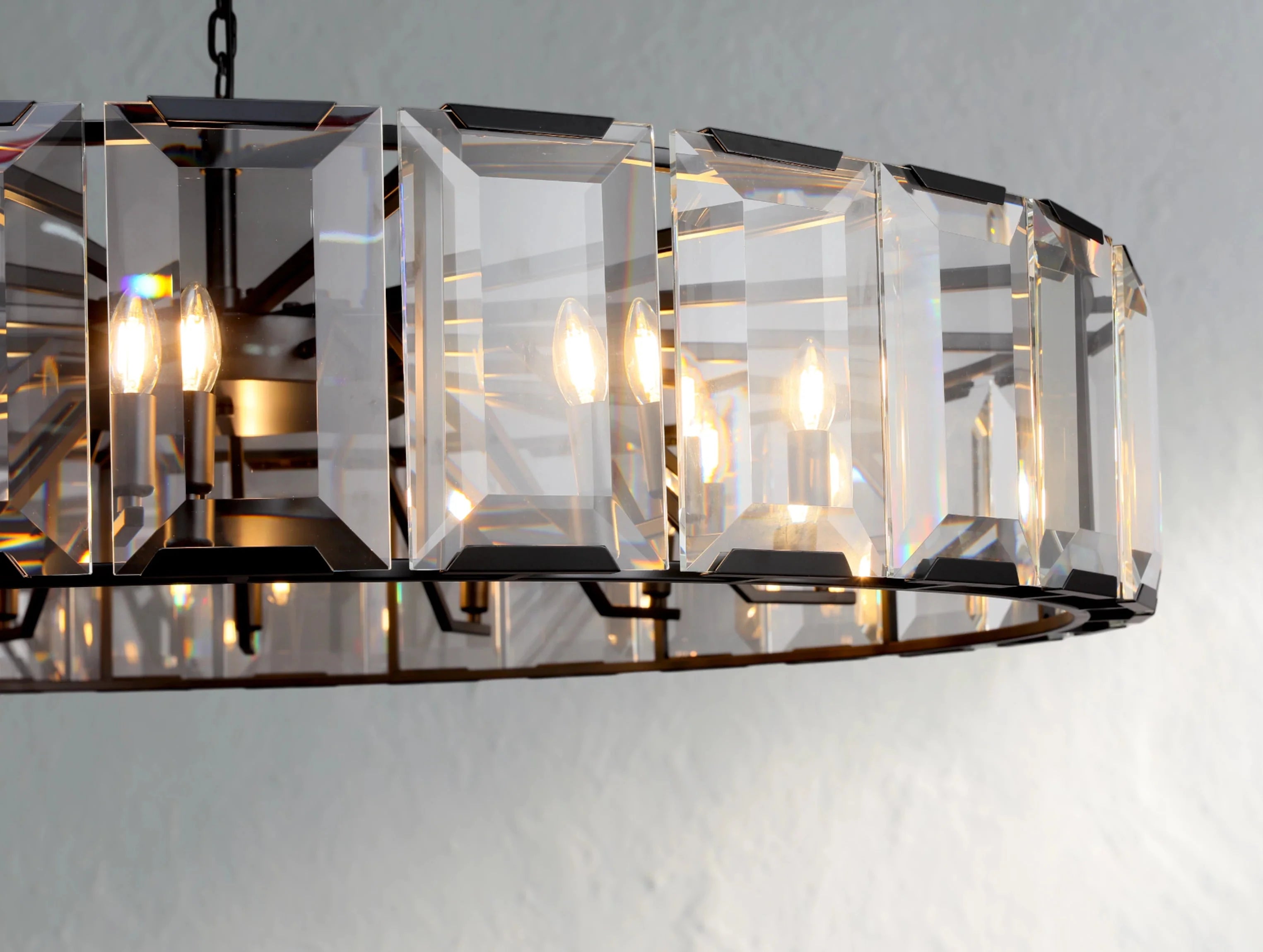 Valonne Crystal Round Chandelier ZELNO LIGHTING