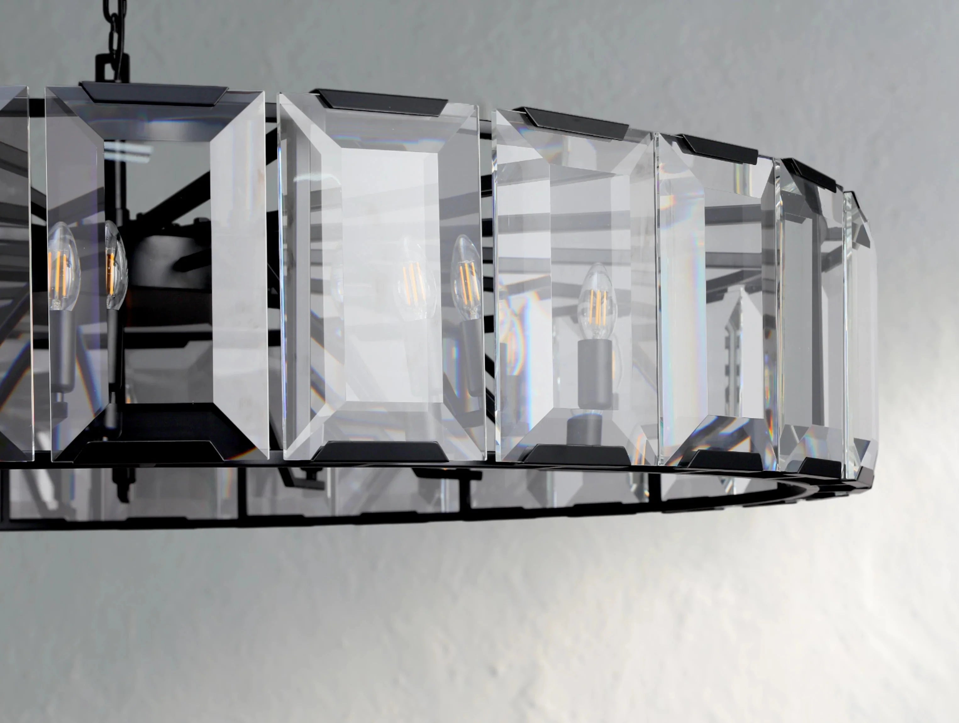 Valonne Crystal Round Chandelier ZELNO LIGHTING