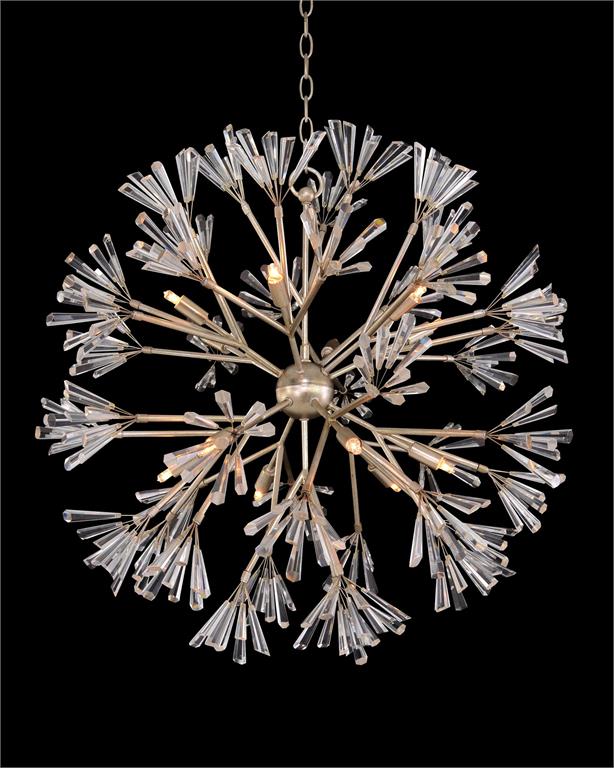 Luna Crystal Wand Branched Twelve-Light Pendant Chandelier - Zelnolighting