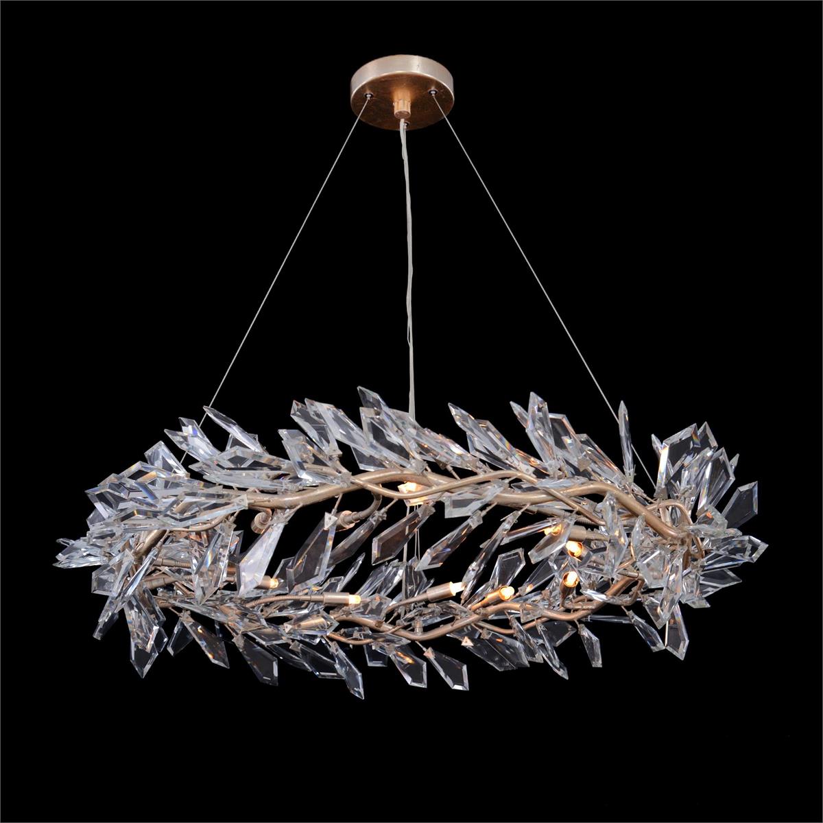 Kotta Twelve-Light Cut-Crystal Pendant Chandelier AJC-9281 - Zelnolighting