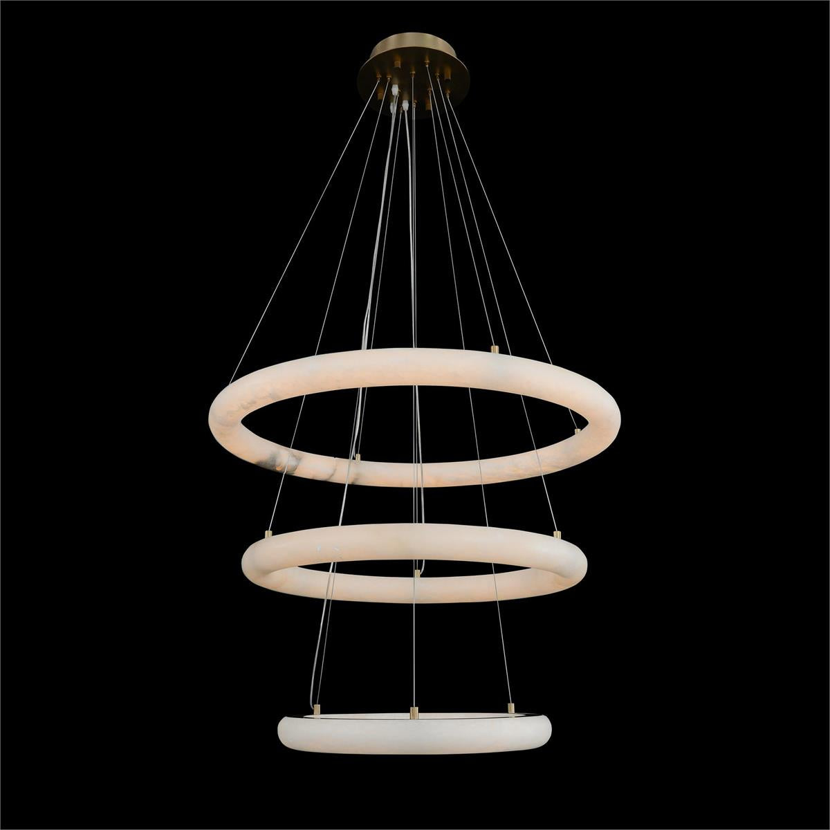 Luca Three-Tier Alabaster Pendant Chandelier - Zelnolighting