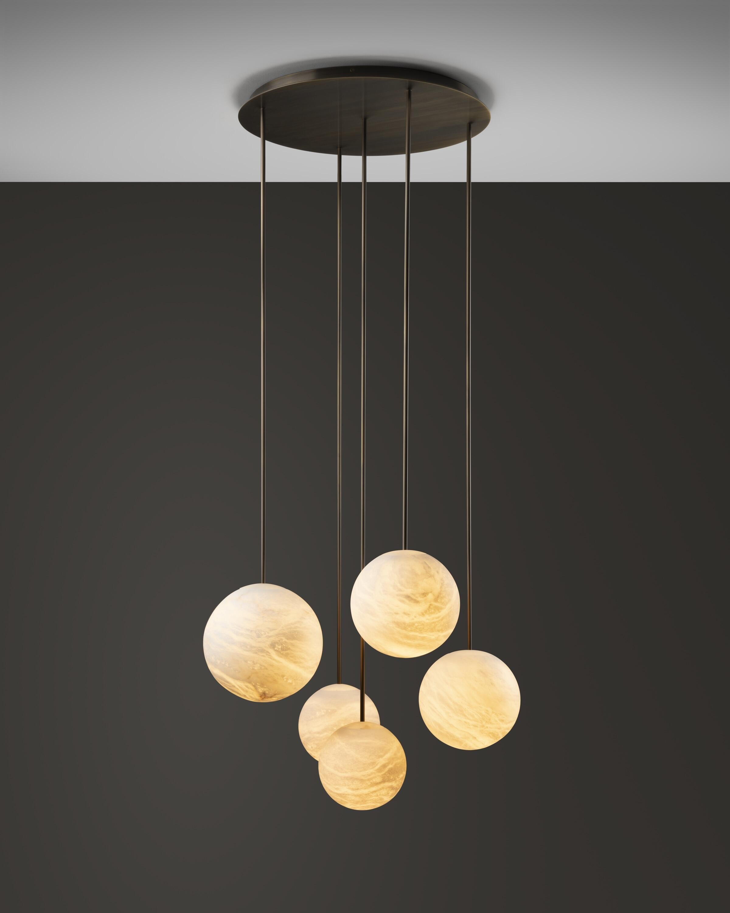 Alabaster Constellation Chandelier, Multi Pendant Light - Zelnolighting