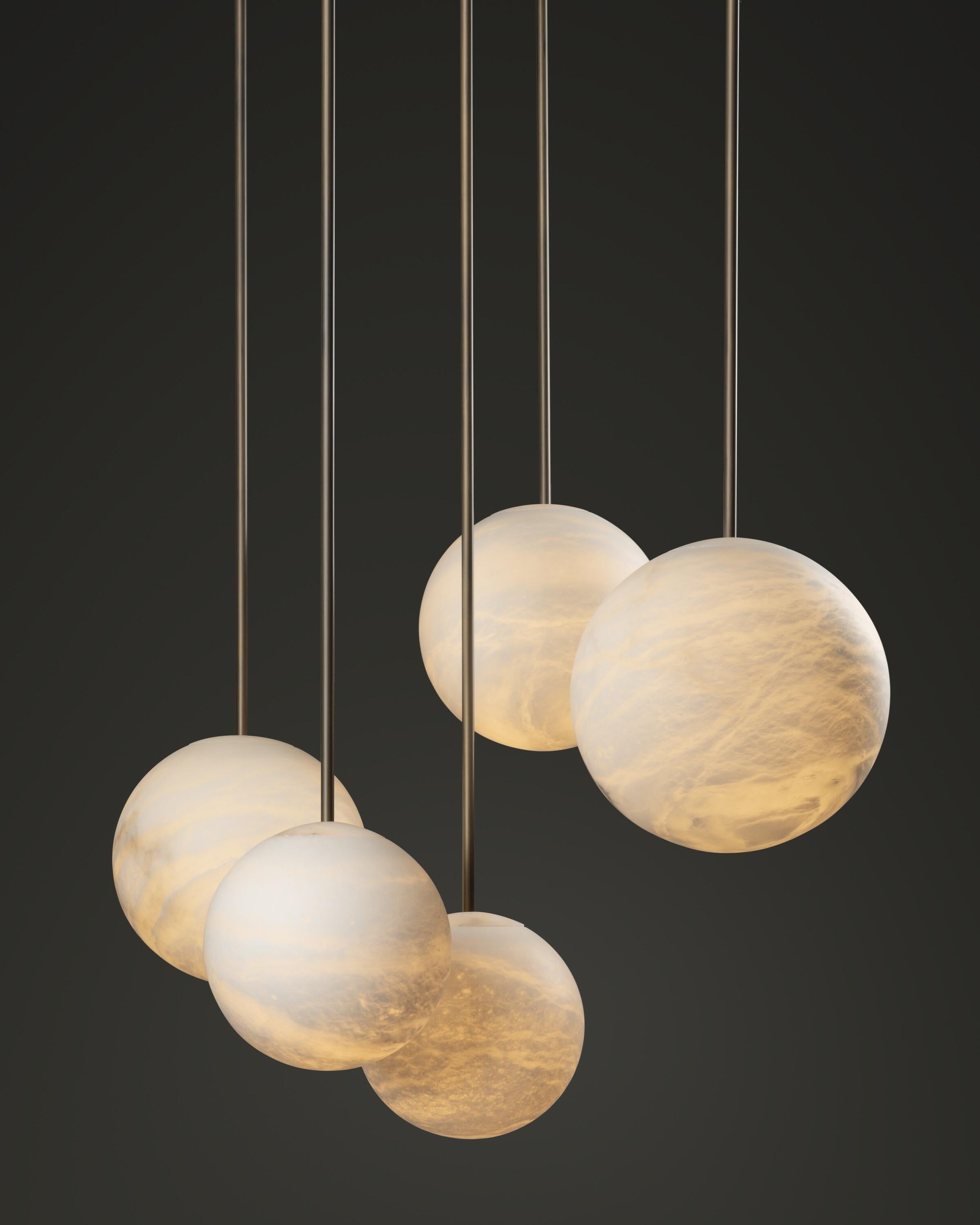 Alabaster Constellation Chandelier, Multi Pendant Light - Zelnolighting