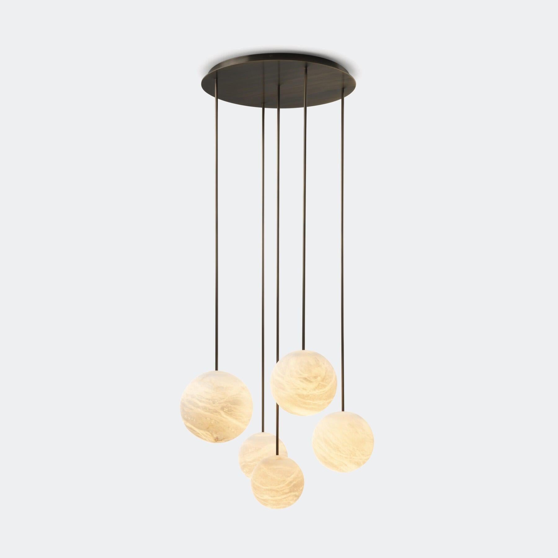 Alabaster Constellation Chandelier, Multi Pendant Light - Zelnolighting