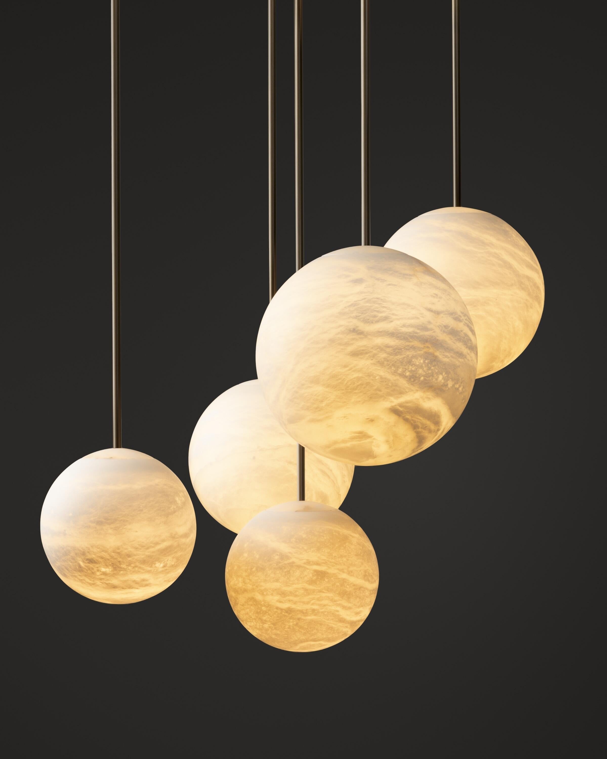 Alabaster Constellation Chandelier, Multi Pendant Light - Zelnolighting
