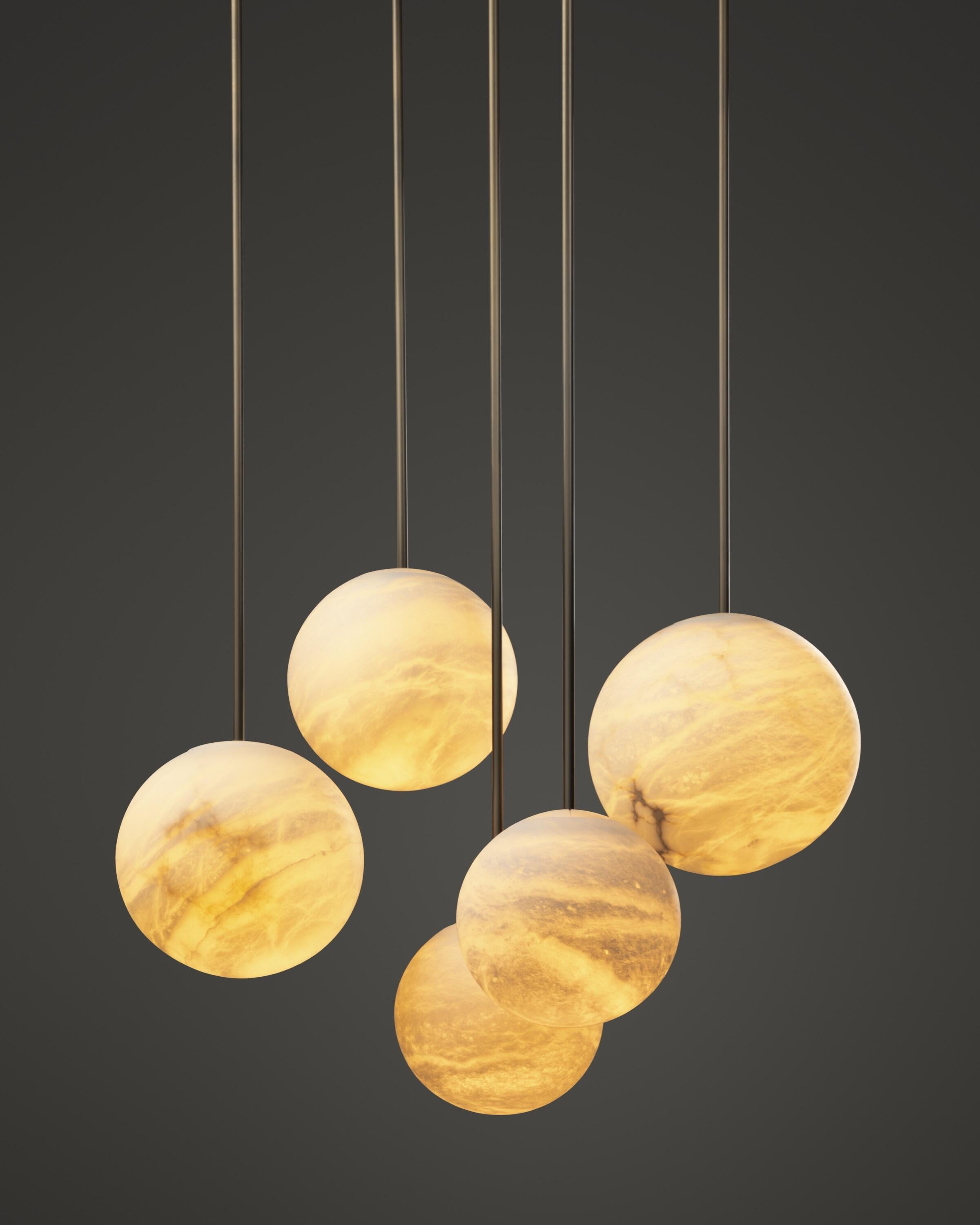 Alabaster Constellation Chandelier, Multi Pendant Light - Zelnolighting