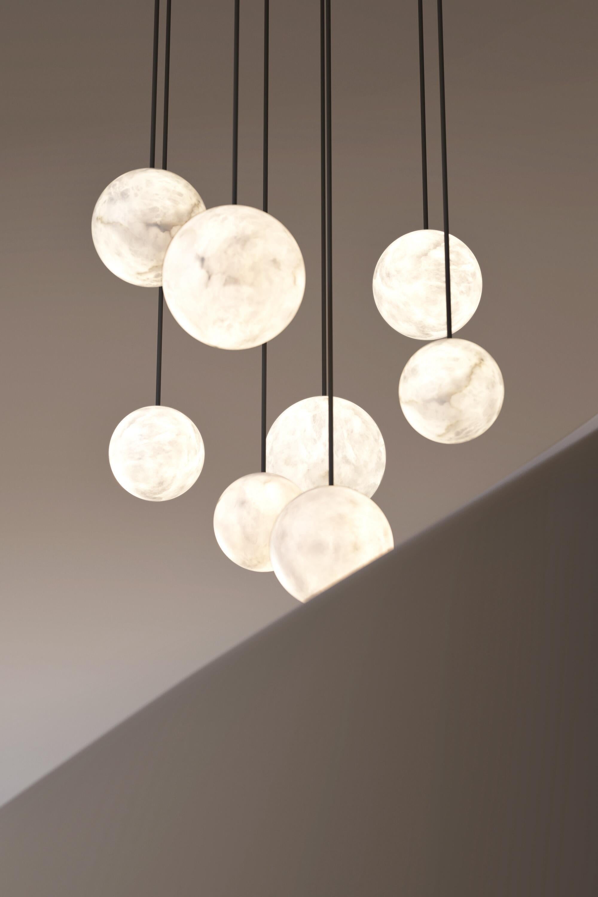 Alabaster Constellation Chandelier, Multi Pendant Light - Zelnolighting