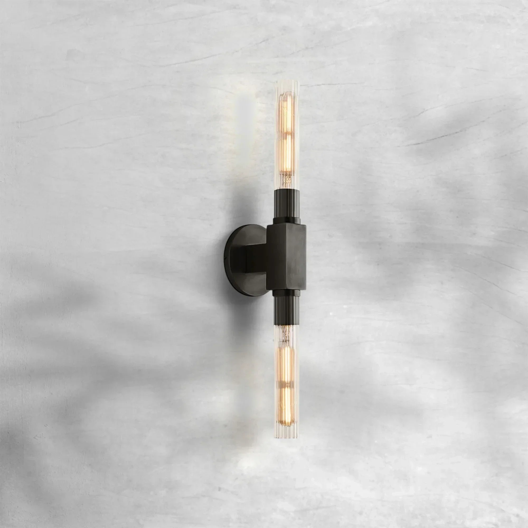 Cannel Glass Linear Wall Sconce