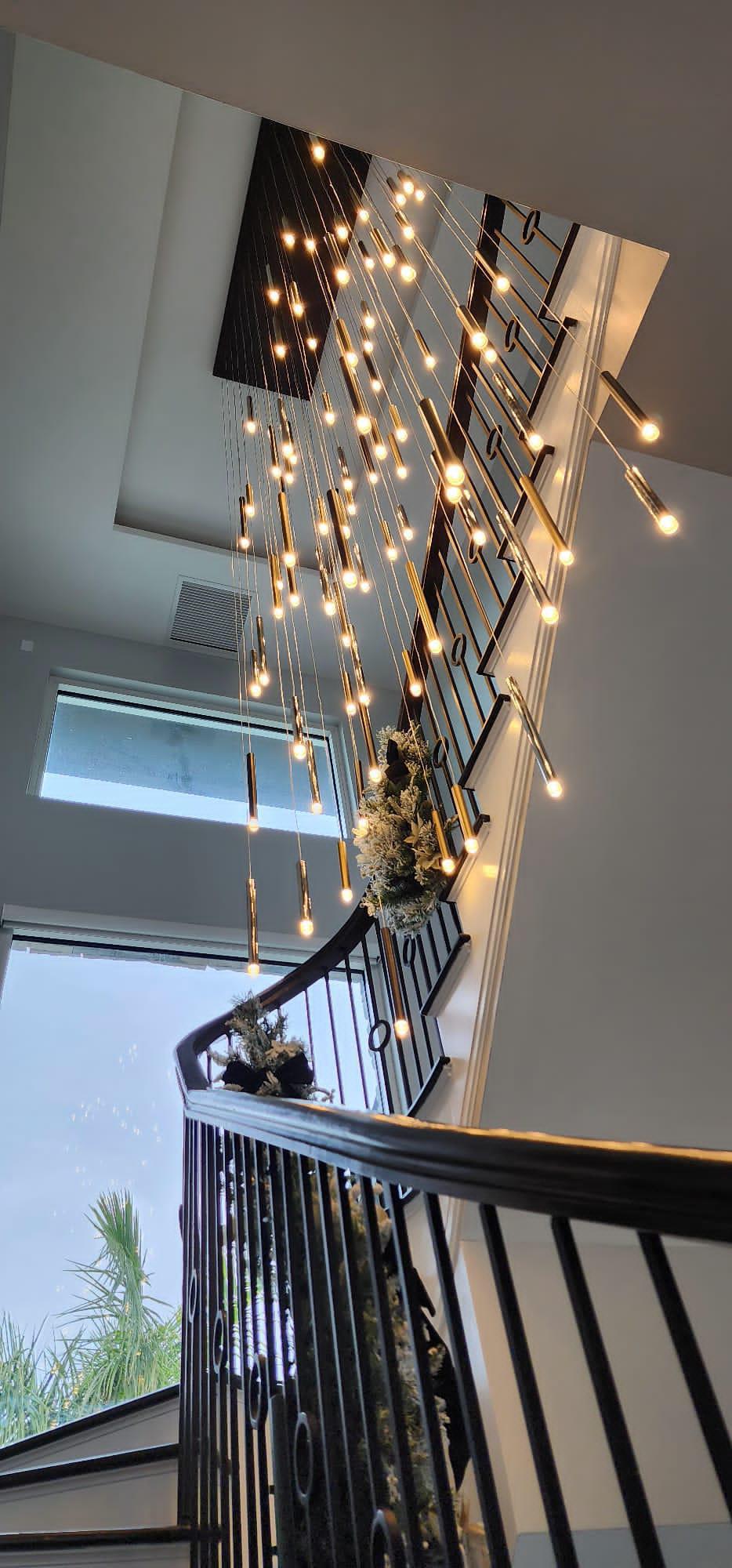 Bellini Rectangular Tubular Pendant Light Chandelier - Zelnolighting
