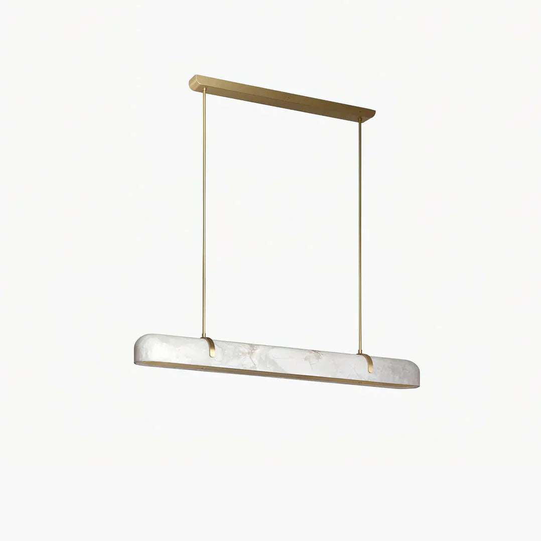 Linear Alabaster Chandelier, Kitchen Island Pendant Light - Zelnolighting