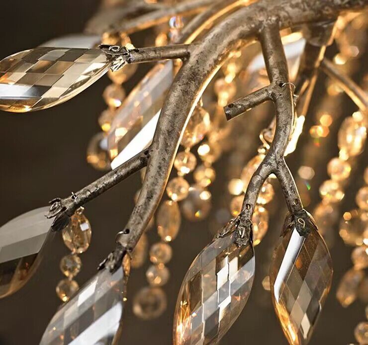 New Luxury Branch Crystal Pendant Chandelier Designer Creative Art Dining Room/Living Room Light Fixture - Zelnolighting