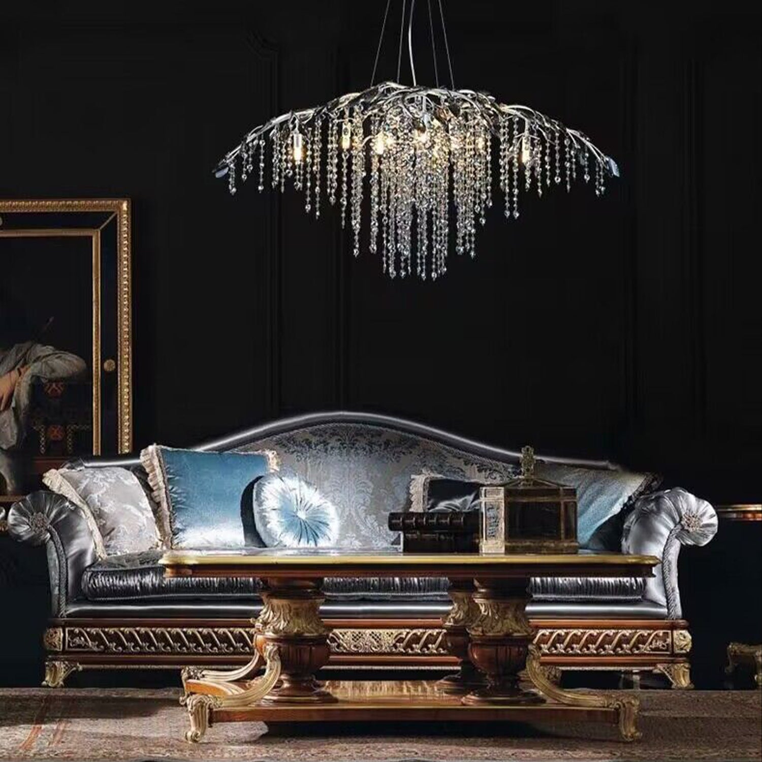 New Luxury Branch Crystal Pendant Chandelier Designer Creative Art Dining Room/Living Room Light Fixture - Zelnolighting