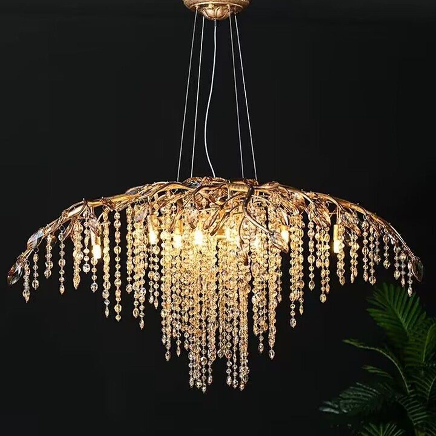 New Luxury Branch Crystal Pendant Chandelier Designer Creative Art Dining Room/Living Room Light Fixture - Zelnolighting