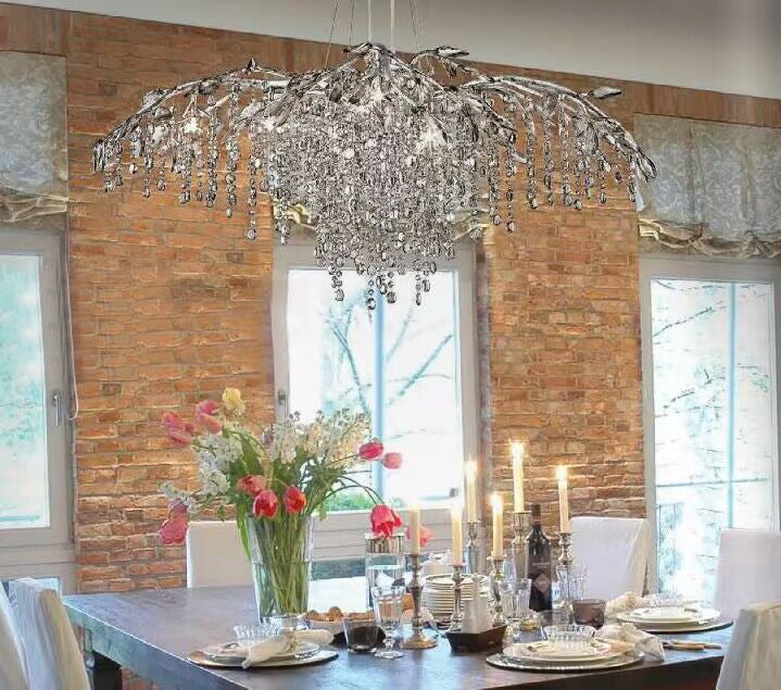 New Luxury Branch Crystal Pendant Chandelier Designer Creative Art Dining Room/Living Room Light Fixture - Zelnolighting