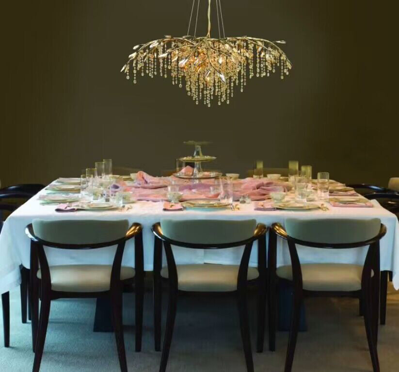 New Luxury Branch Crystal Pendant Chandelier Designer Creative Art Dining Room/Living Room Light Fixture - Zelnolighting