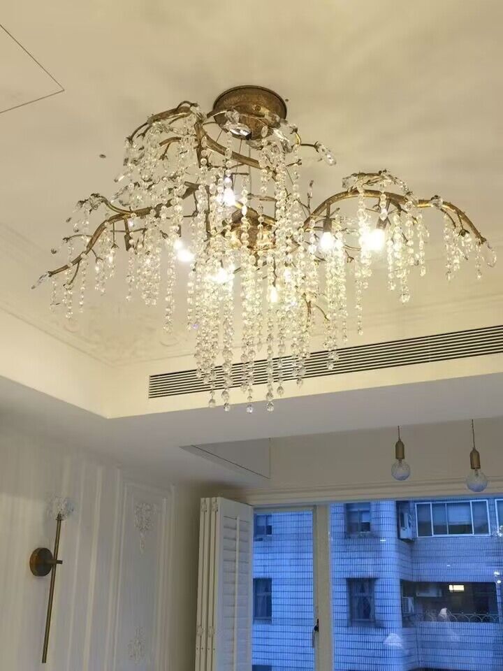New Luxury Branch Crystal Pendant Chandelier Designer Creative Art Dining Room/Living Room Light Fixture - Zelnolighting