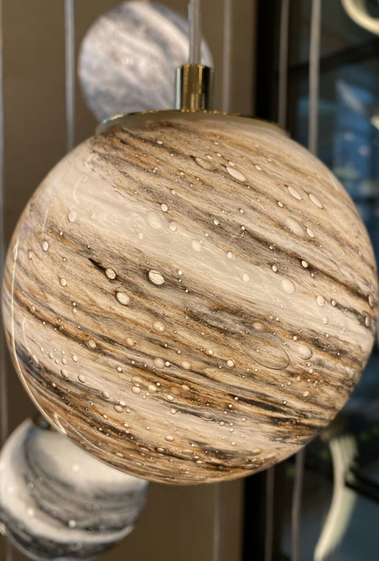 Nordic Planet Creative Long Ball Pendant Chandelier Staircase Foyer - Zelnolighting