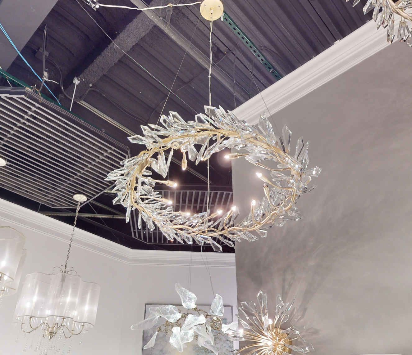 Kotta Twelve-Light Cut-Crystal Pendant Chandelier AJC-9281 - Zelnolighting