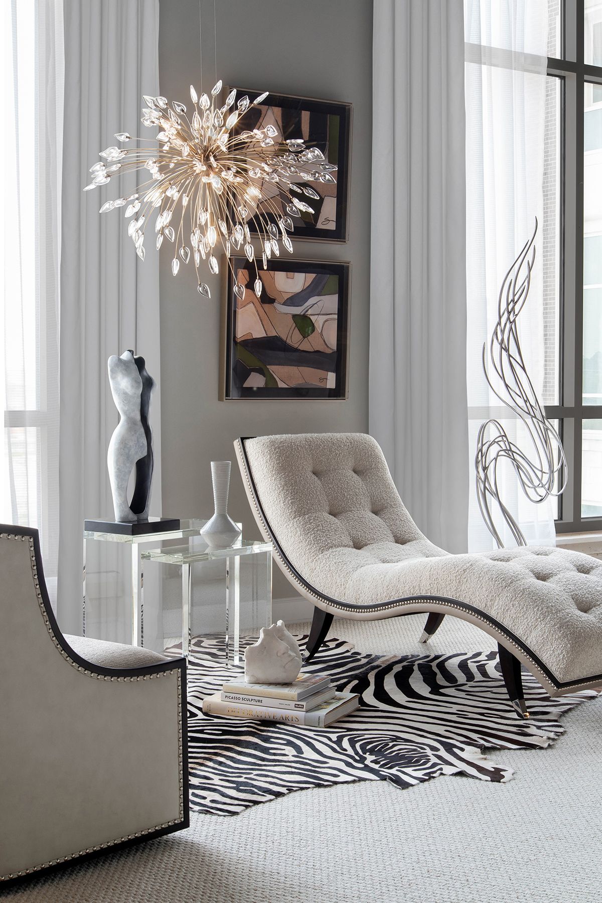 Reveille Crystal Constellation Seven-Light Pendant Chandelier - Zelnolighting