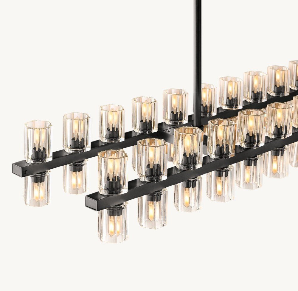 Akachon Rectangular Chandelier 72" - Zelno Lighting