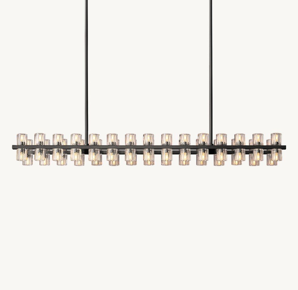 Akachon Rectangular Chandelier 54" - Zelno Lighting