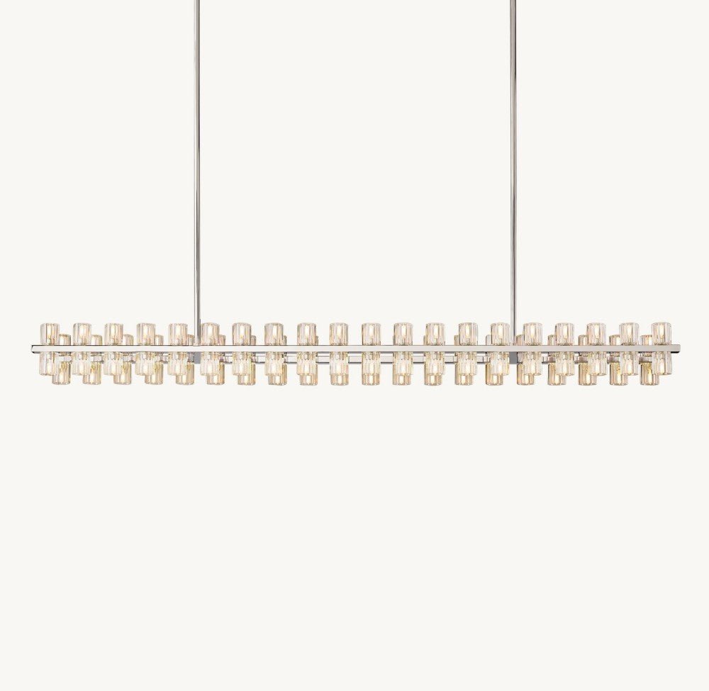 Akachon Rectangular Chandelier 72" - Zelno Lighting