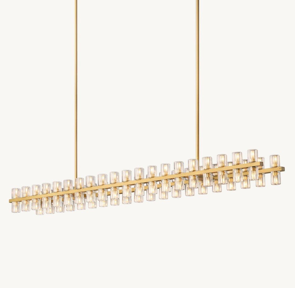 Akachon Rectangular Chandelier 72" - Zelno Lighting