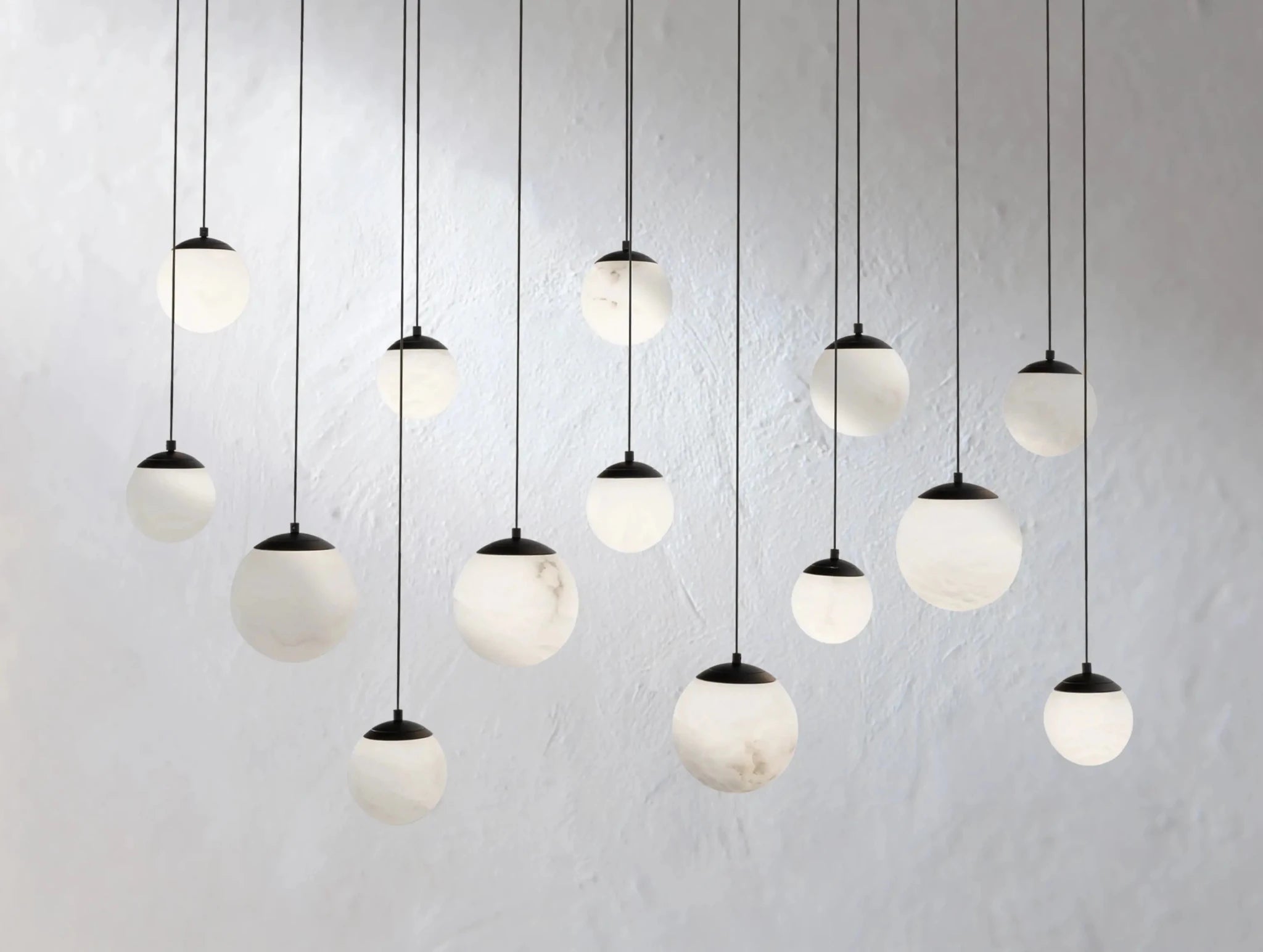 Alien Alabaster Linear Chandelier - Zelno Lighting