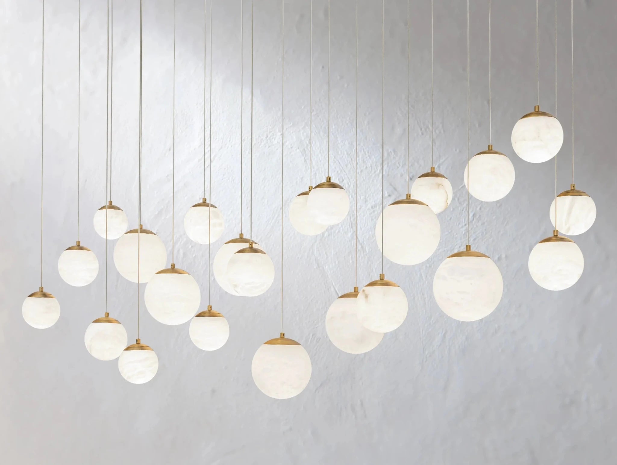 Alien Alabaster Linear Chandelier - Zelno Lighting