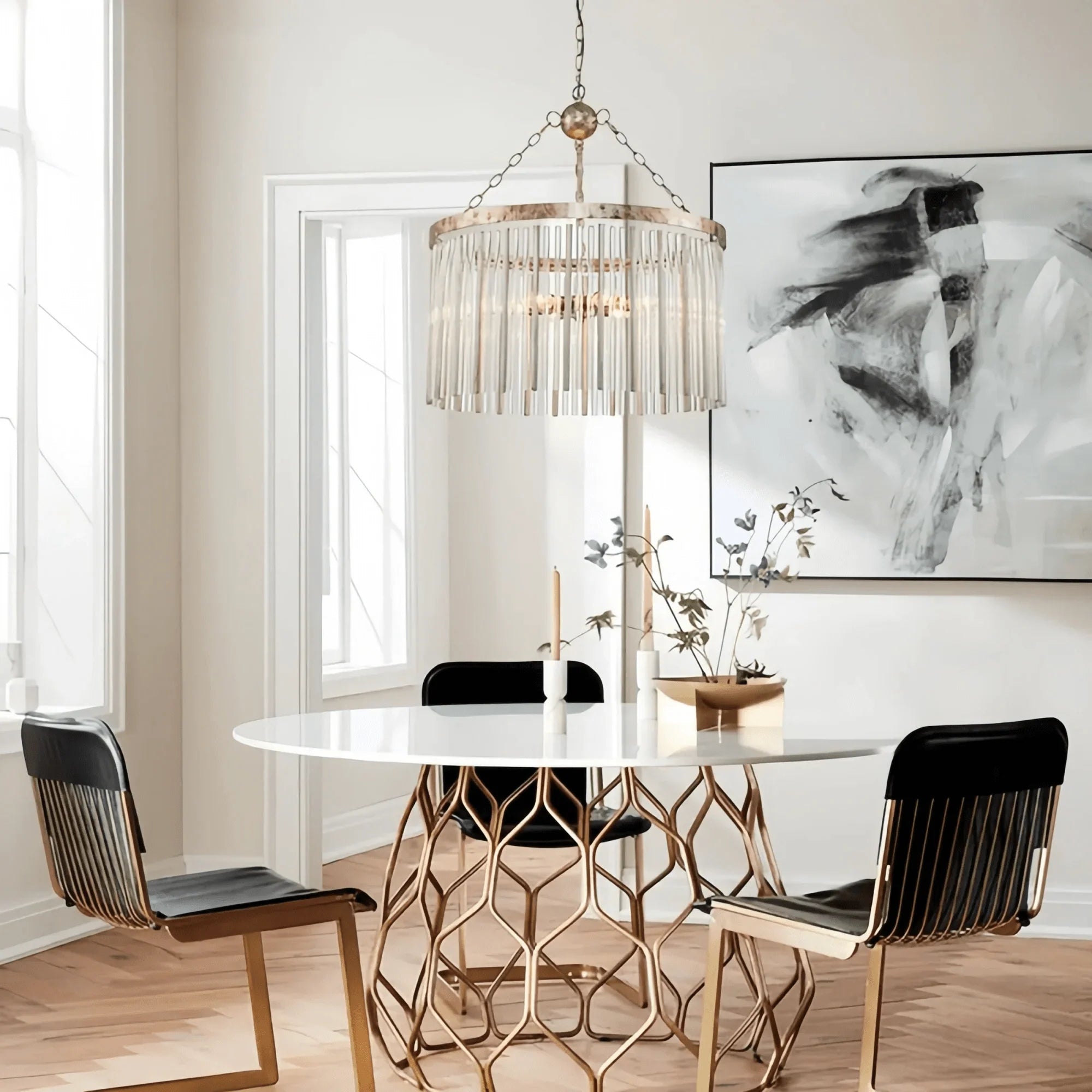 Andalucian Round Chandelier 24"35" - Zelno Lighting
