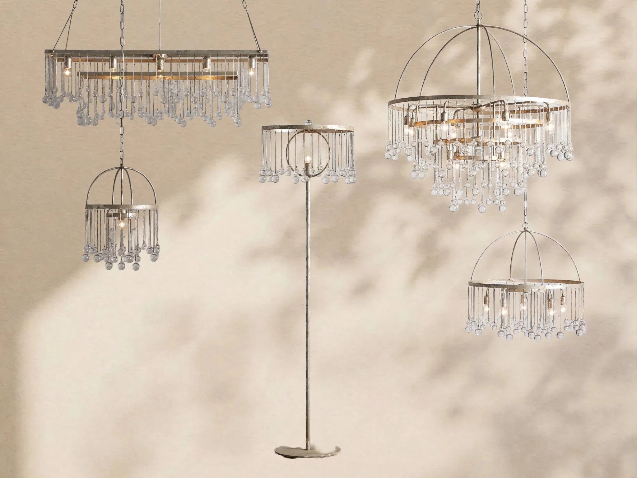 Aubrey Crystal Ball Round Chandelier 5 Light / 8 Light - Zelno Lighting