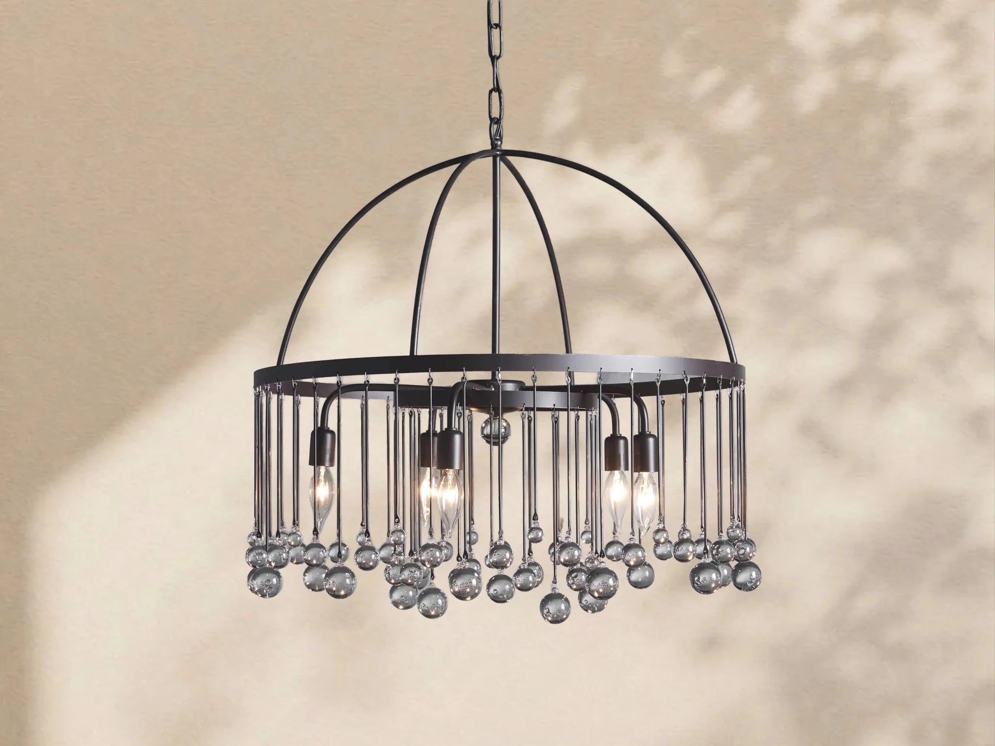 Aubrey Crystal Ball Round Chandelier 5 Light / 8 Light - Zelno Lighting