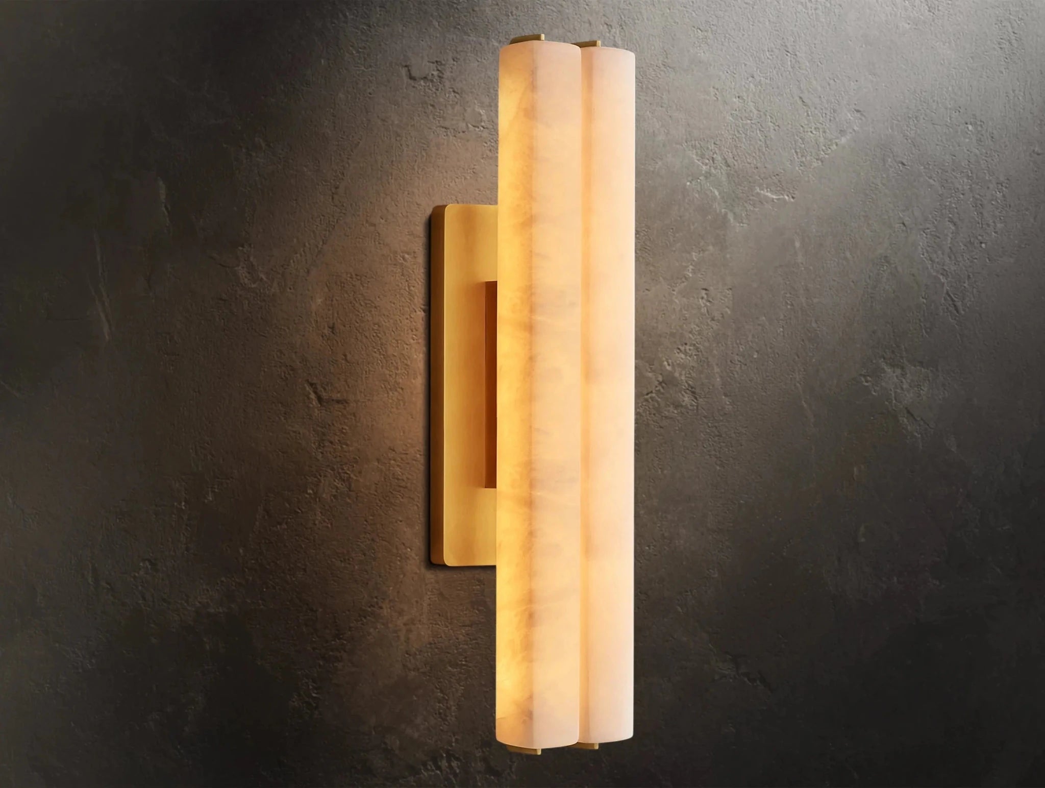Audubam Alabaster Double Sconce - Zelno Lighting