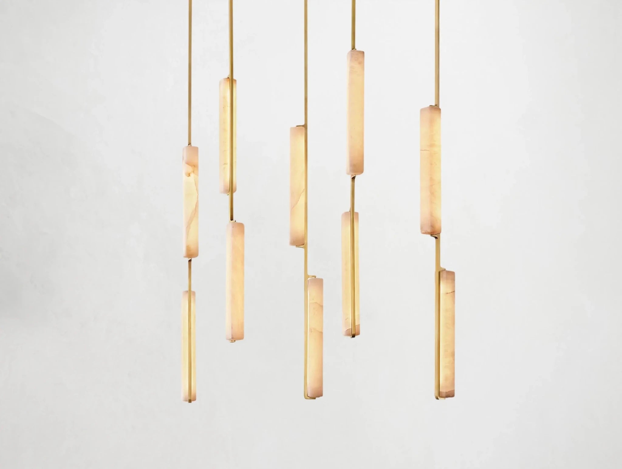 Audubam Alabaster Linear Chandelier - Zelno Lighting