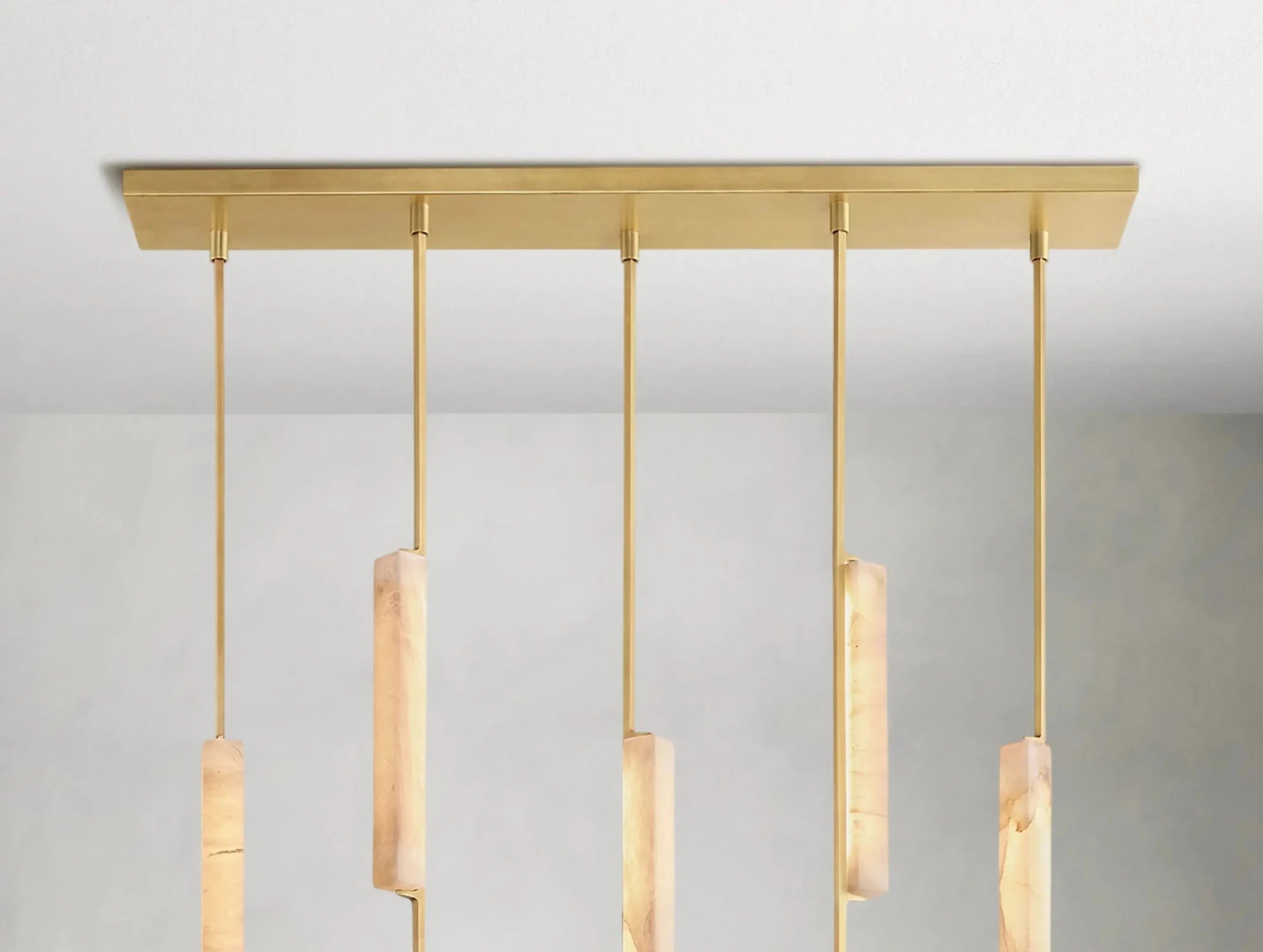 Audubam Alabaster Linear Chandelier - Zelno Lighting