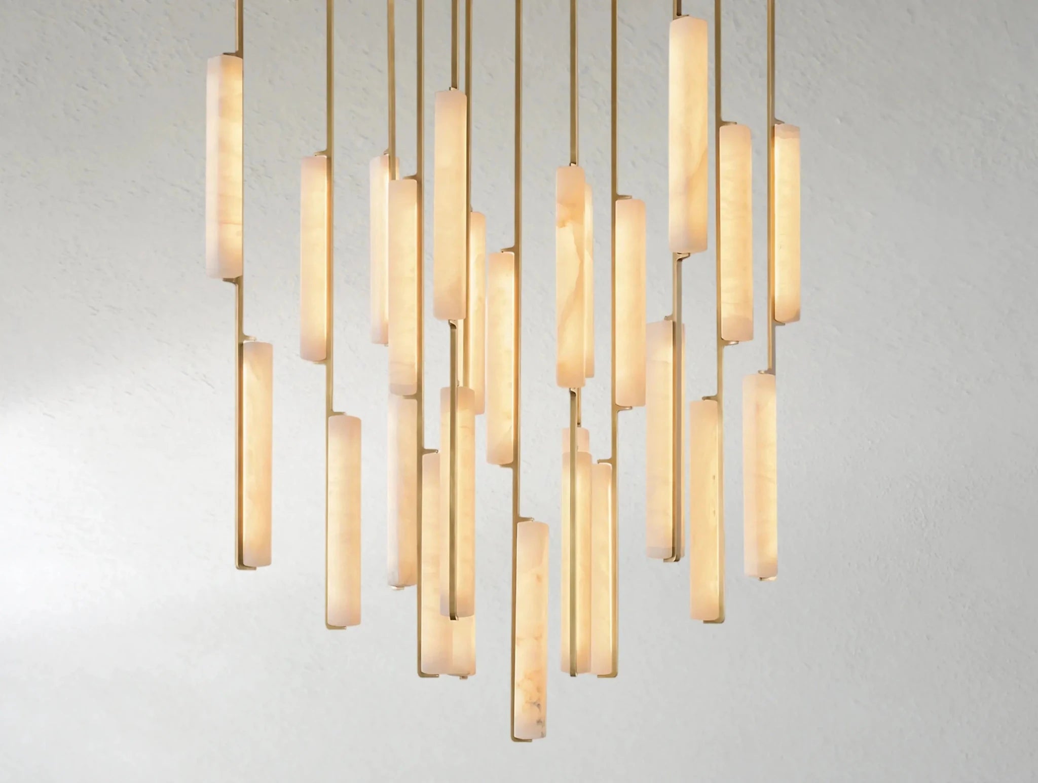 Audubam Alabaster Round Chandelier - Zelno Lighting