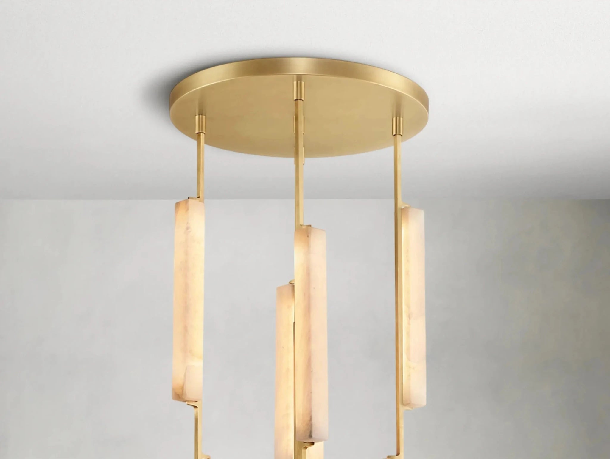 Audubam Alabaster Round Chandelier - Zelno Lighting