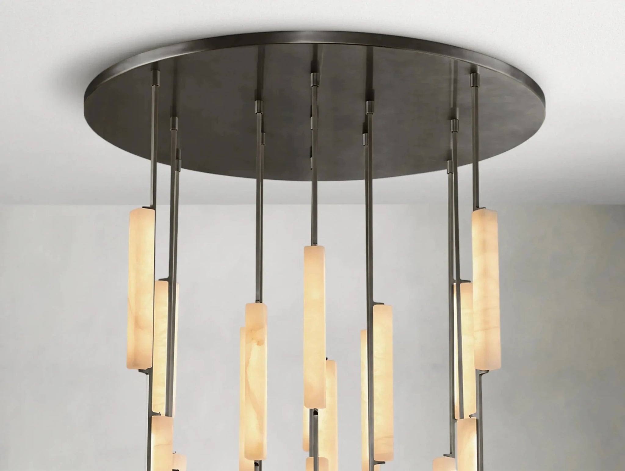 Audubam Alabaster Round Chandelier - Zelno Lighting