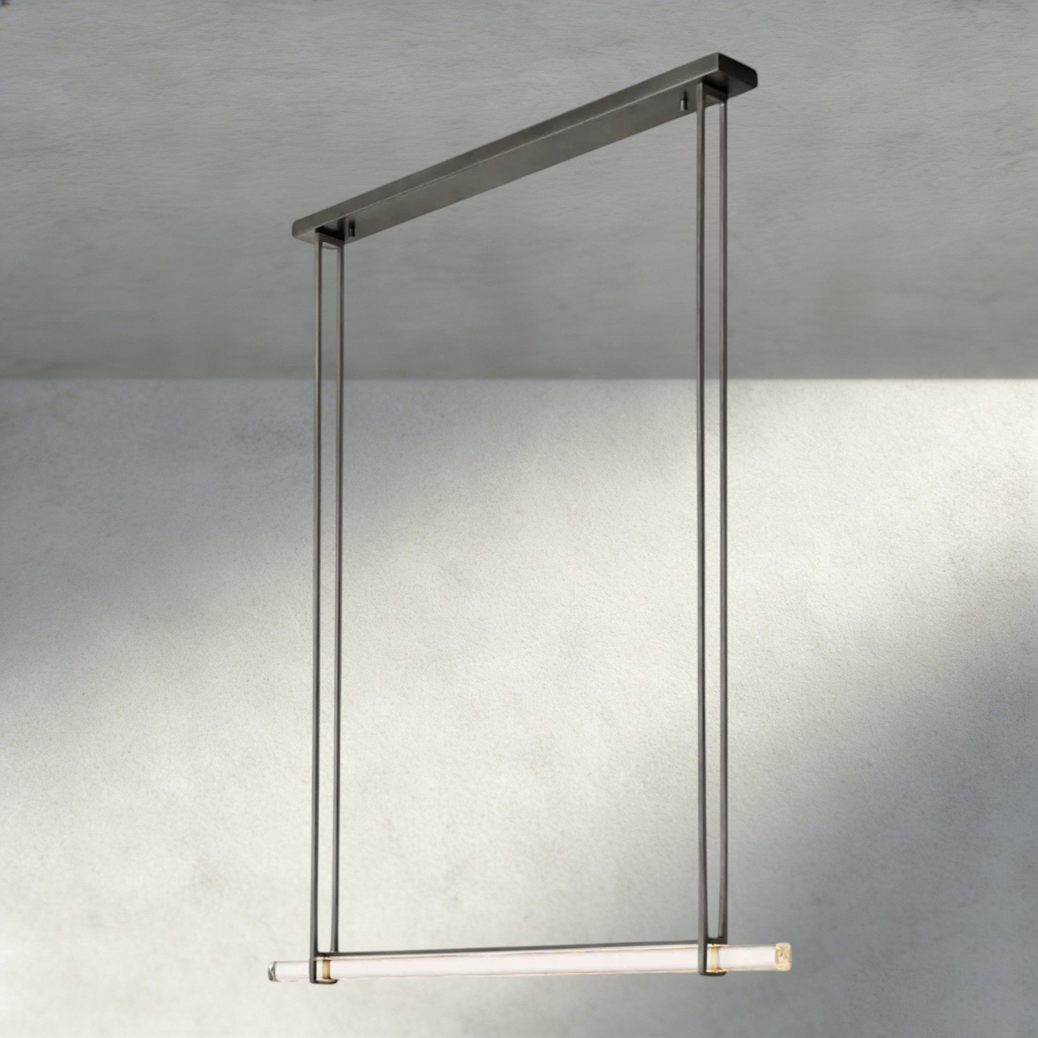 Audubam Crystal Linear Single Bar Chandelier - Zelno Lighting