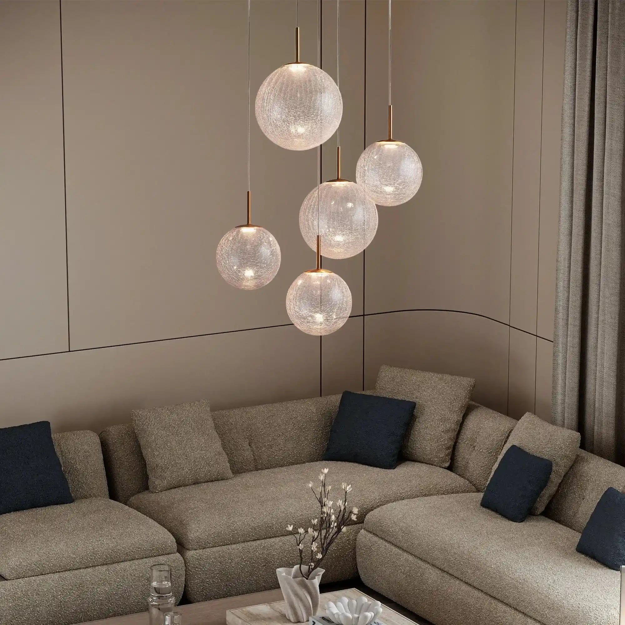 Casen Round Chandelier 20", 28", 34", 43" - Zelno Lighting