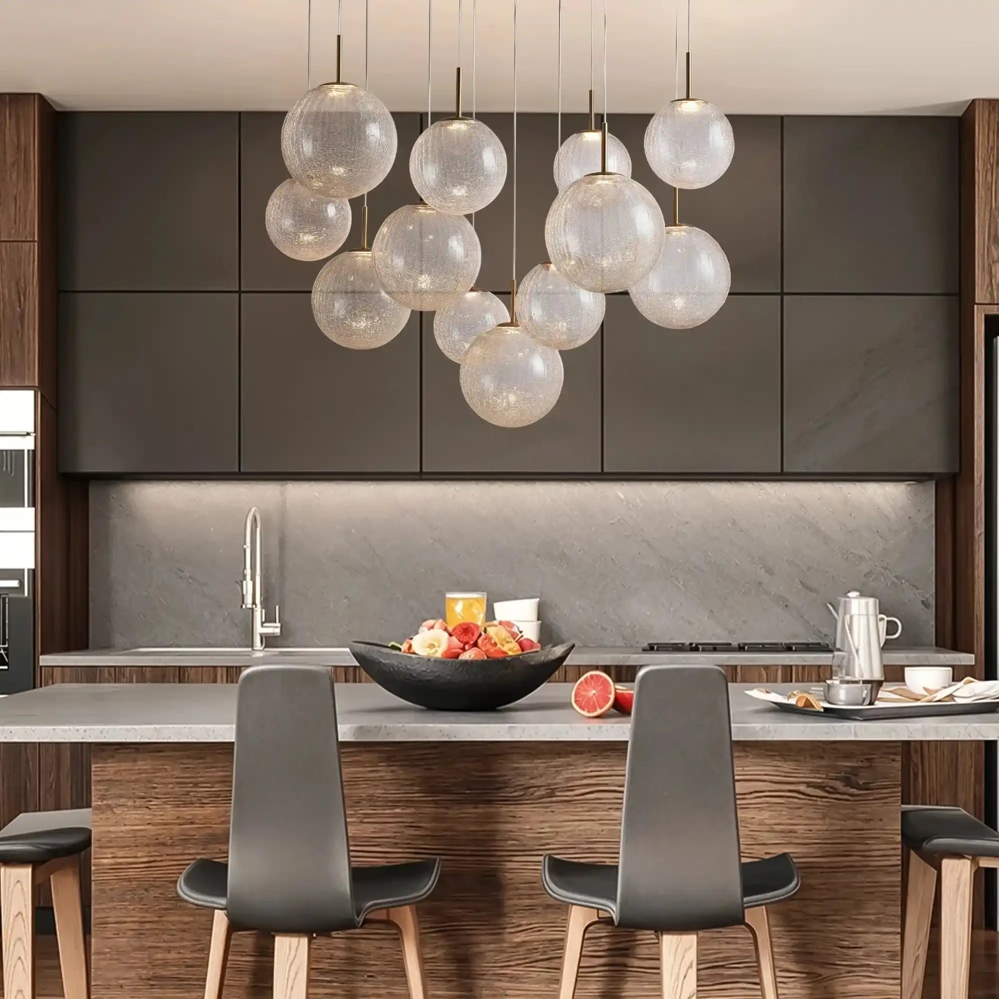Casen Round Chandelier 20", 28", 34", 43" - Zelno Lighting