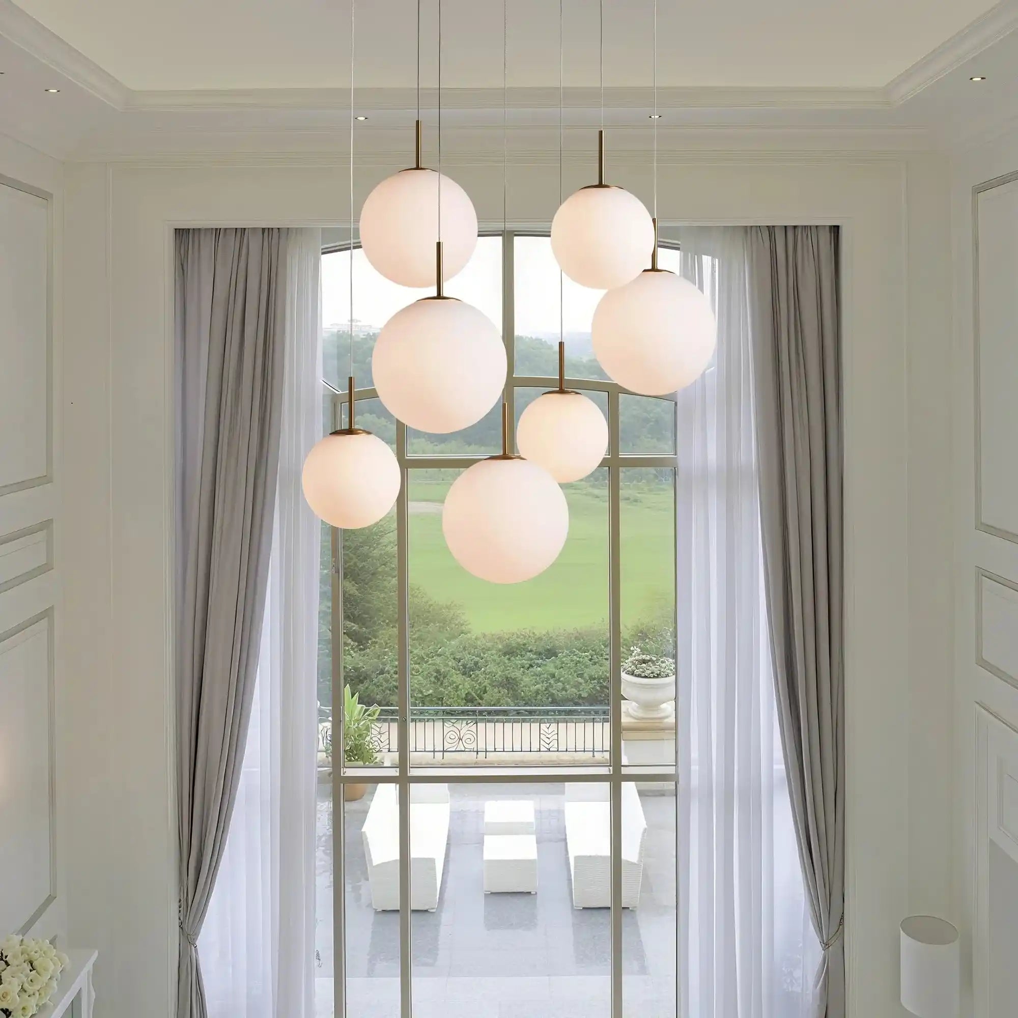 Casen Round Chandelier 20", 28", 34", 43" - Zelno Lighting