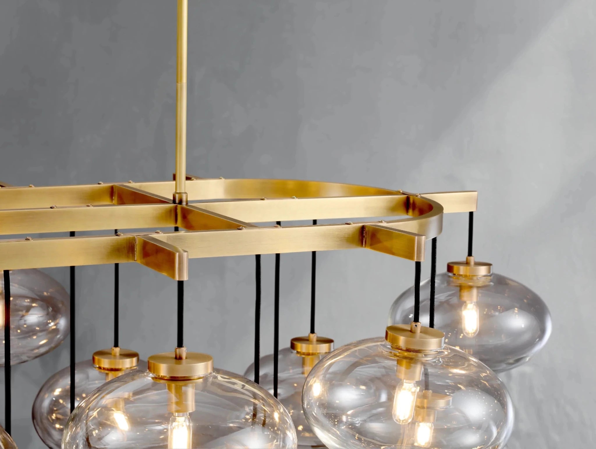 Cebret Glass Linear Chandelier - Zelnolighting