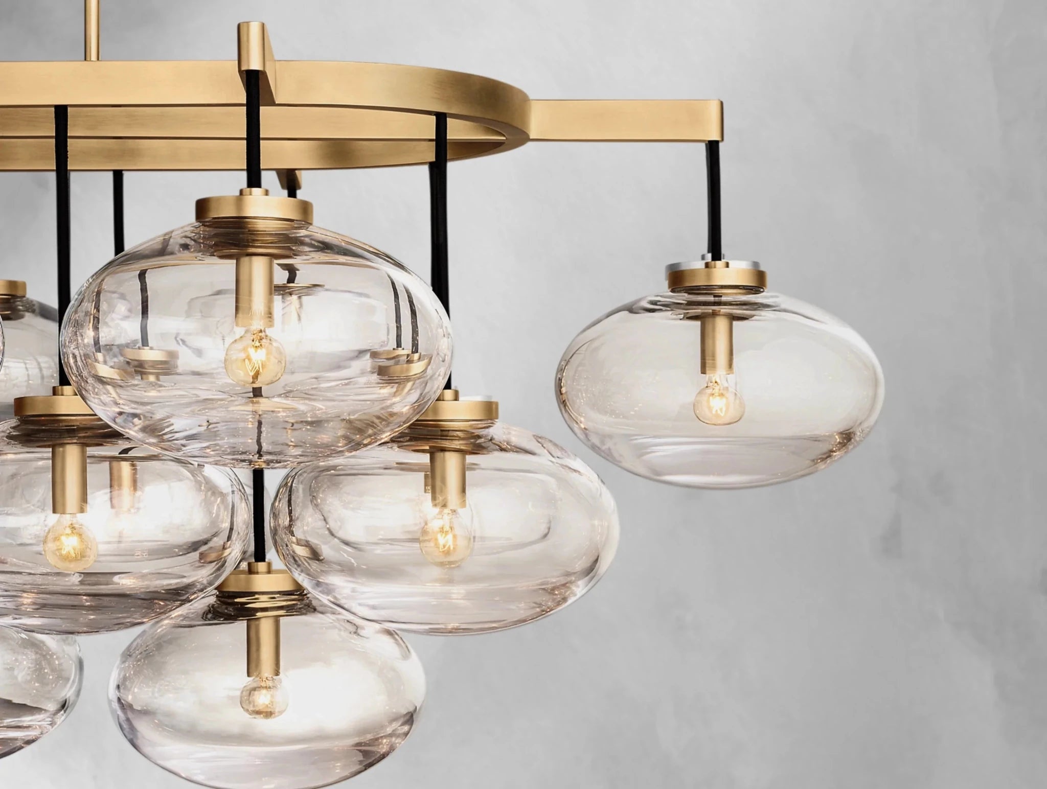 Cebret Glass Linear Chandelier - Zelnolighting