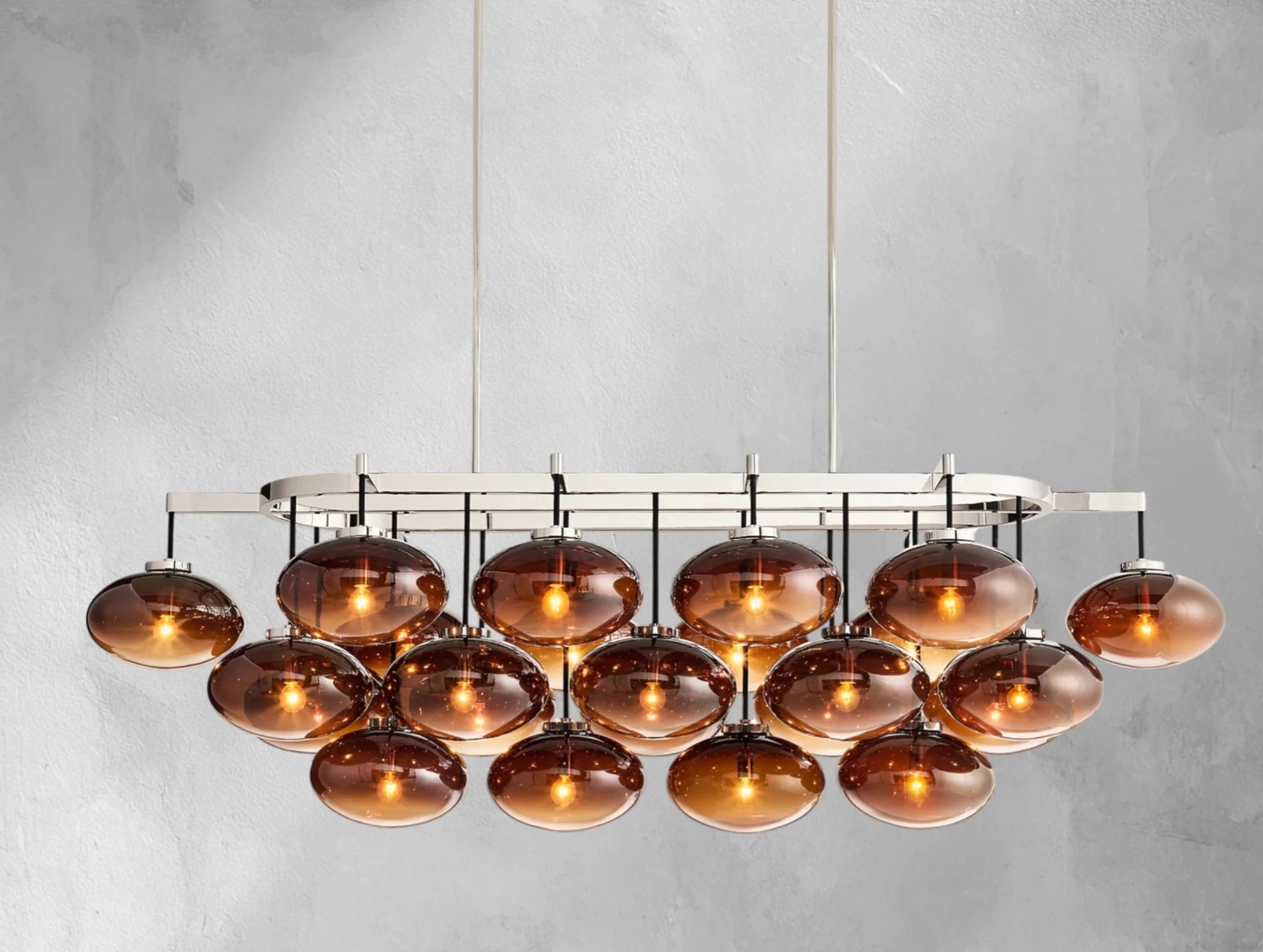 Cebret Glass Linear Chandelier - Zelnolighting