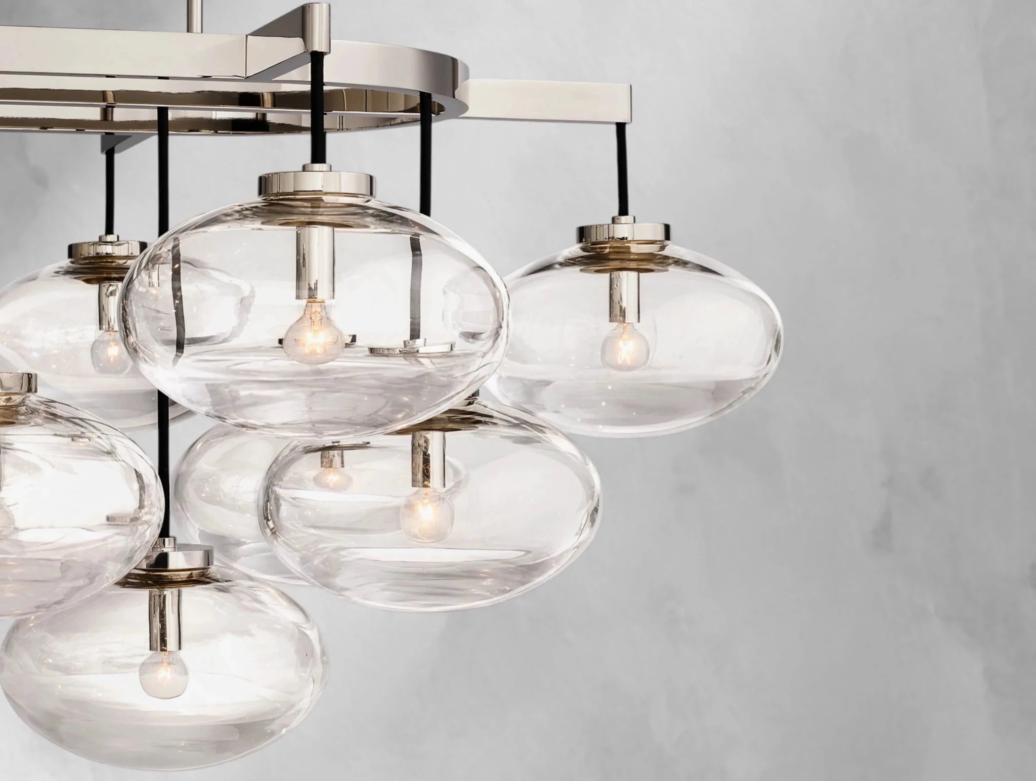 Cebret Glass Linear Chandelier - Zelnolighting