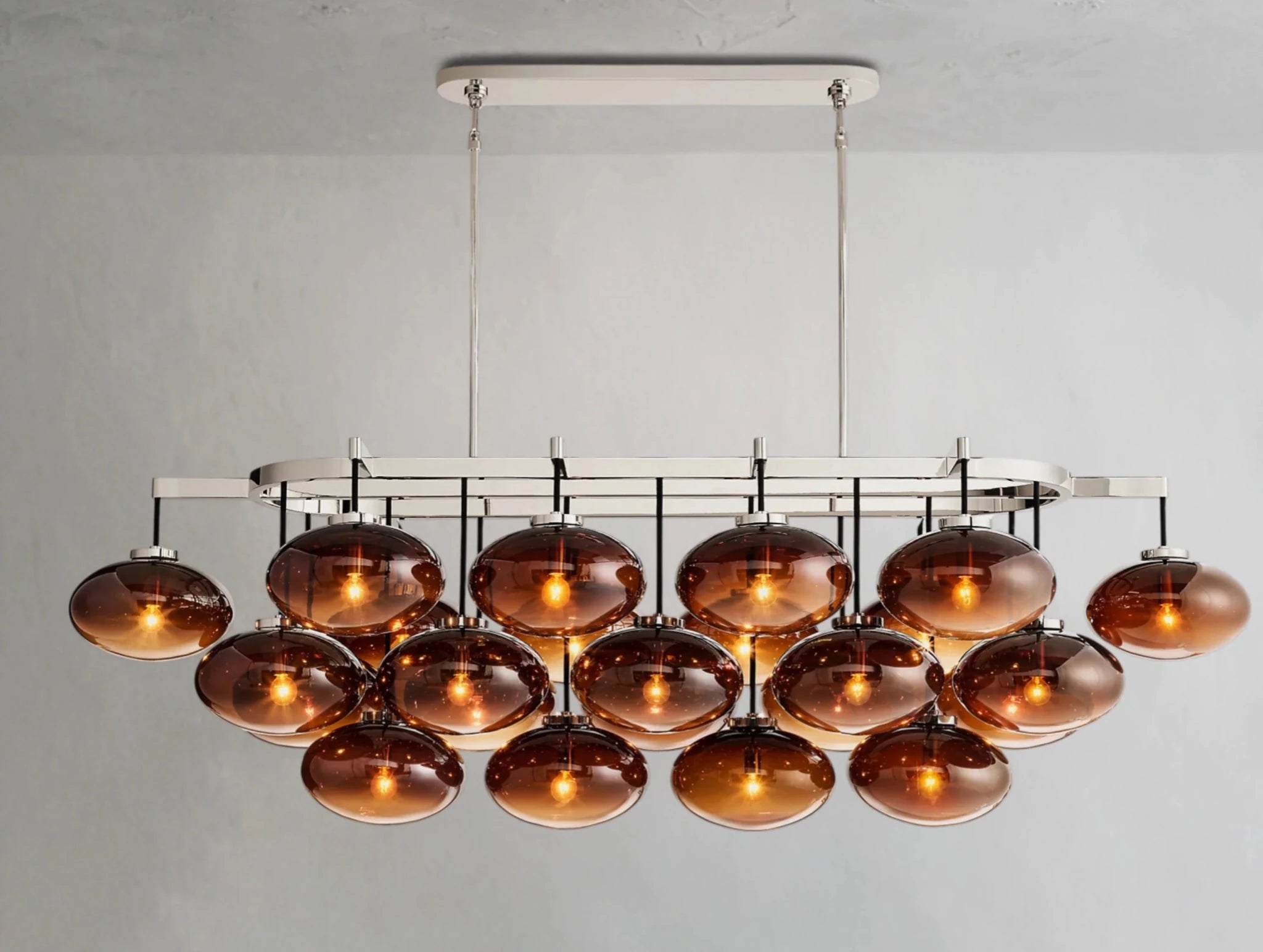 Cebret Glass Linear Chandelier - Zelnolighting