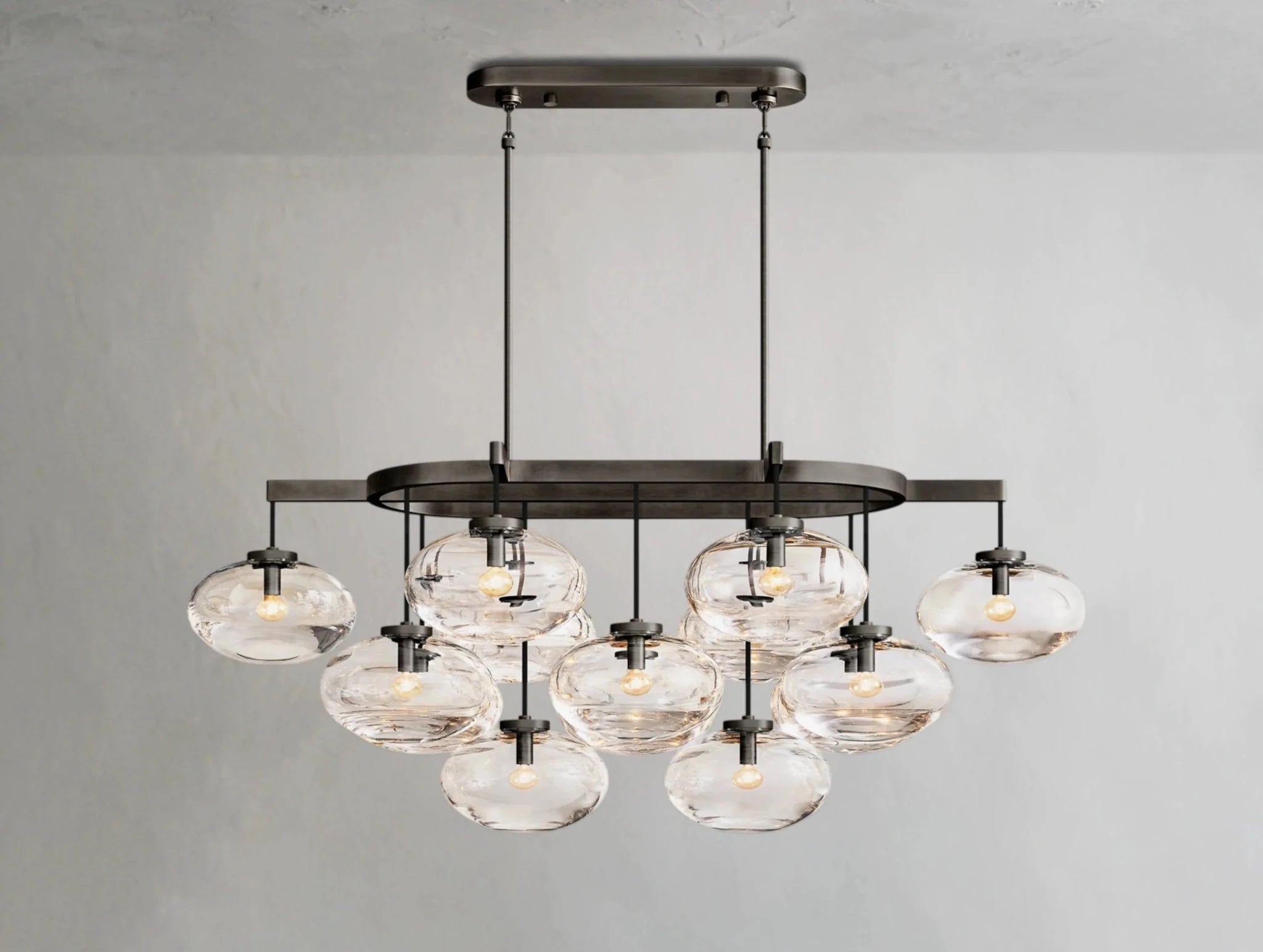 Cebret Glass Linear Chandelier - Zelnolighting