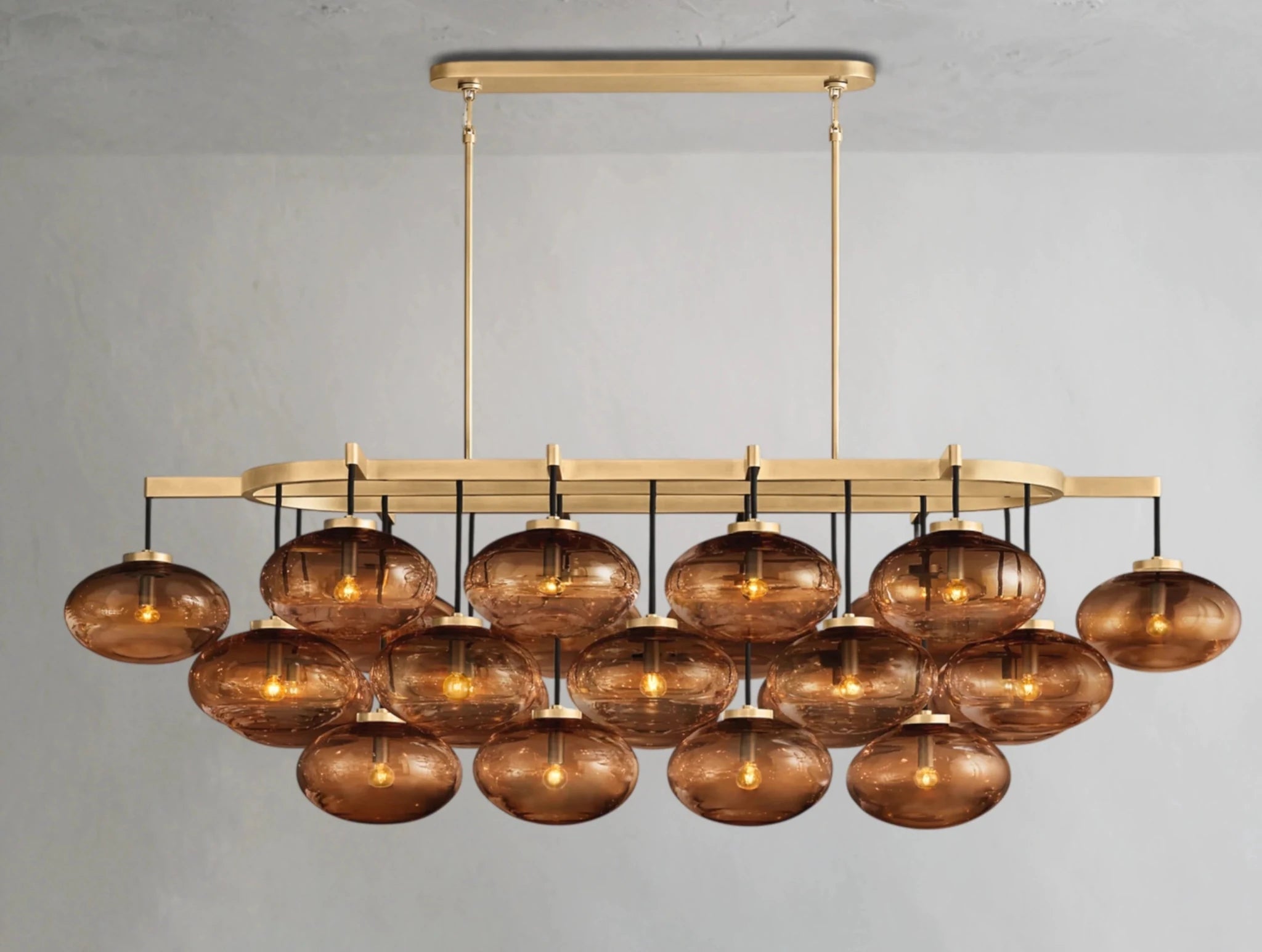 Cebret Glass Linear Chandelier - Zelnolighting